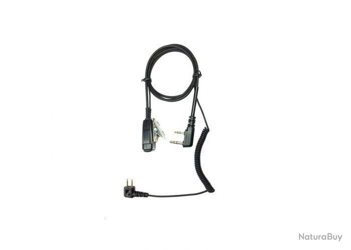 CÂBLE MICRO POUR CASQUE ANTIBRUIT 3M PELTOR SPORTTAC - J22 - KENWOOD TK/ MIDLAND CT ET G10 3 CÂBLE MICRO POUR CASQUE ANTIBRUIT 3M PELTOR SPORTTAC - J22 - KENWOOD TK/ MIDLAND CT ET G10