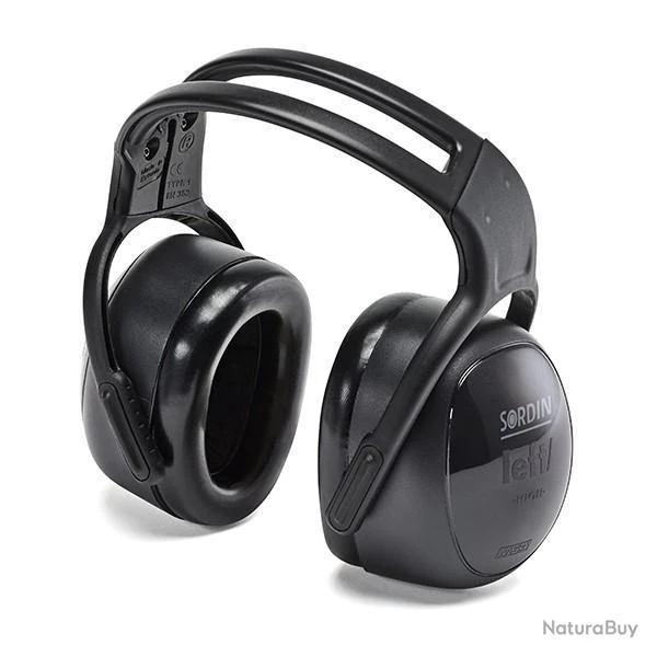 CASQUE SORDIN PASSIF LEFT/RIGHT NOIR GROS