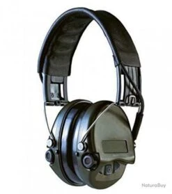 MSA Casque Anti-bruit Suprême Pro-X Serre-tête Cuir Vert Olive Coussinets Mousse