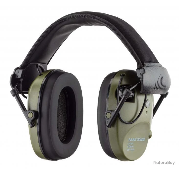 Casque Antibruit électronique Num'Axes CAS1034 Kaki 3 Casque Antibruit électronique Num'Axes CAS1034 Kaki
