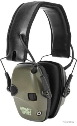 Casque électronique Antibruit Impact Vert
