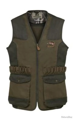 GILET TRADITION KAKI BRODE SANGLIER 3XL (237.12151)