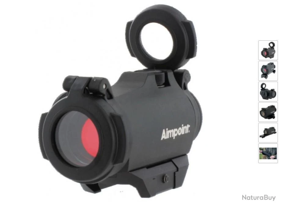 Viseur Aimpoint Point Rouge Micro H-2 + Embase Extra Pour Fusil Semi Auto Carcasse Fraise - Noir 3 Viseur Aimpoint Point Rouge Micro H-2 + Embase Extra Pour Fusil Semi Auto Carcasse Fraise - Noir