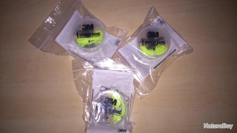 3 Paires De Bouchons Anti Bruits - Bouchons De Tir - Tir, Combat, Marque 3M 3 3 Paires De Bouchons Anti Bruits - Bouchons De Tir - Tir, Combat, Marque 3M