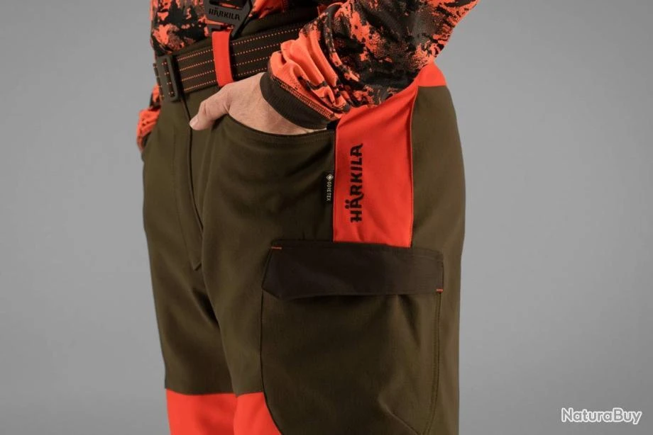 Härkila Pantalon Wildboar Pro Orange Willow Green Traqueur 5 Härkila Pantalon Wildboar Pro Orange Willow Green Traqueur – Image 3