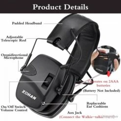 Casque Anti-bruit électronique 22dB Zohan Rose -Chasse Offres Boutique 00004 Casque anti bruit electronique 22dB Zohan rose