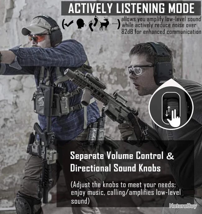 Casque De Tir Anti-bruit électronique BLUETOOTH ZOHAN MACHETE + Sacoche De Transport 6 Casque De Tir Anti-bruit électronique BLUETOOTH ZOHAN MACHETE + Sacoche De Transport – Image 4