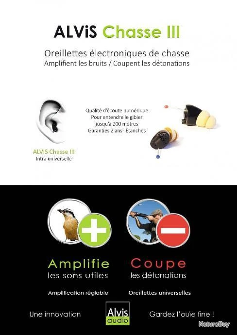 Oreillettes Alvis Chasse III Taille S, M, L 6 Oreillettes Alvis Chasse III Taille S, M, L – Image 4