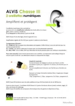 Oreillettes Alvis Chasse III Taille S, M, L 18 Oreillettes Alvis Chasse III Taille S, M, L -Chasse Offres Boutique 00005 OREILLETTES ALVIS CHASSE III 1