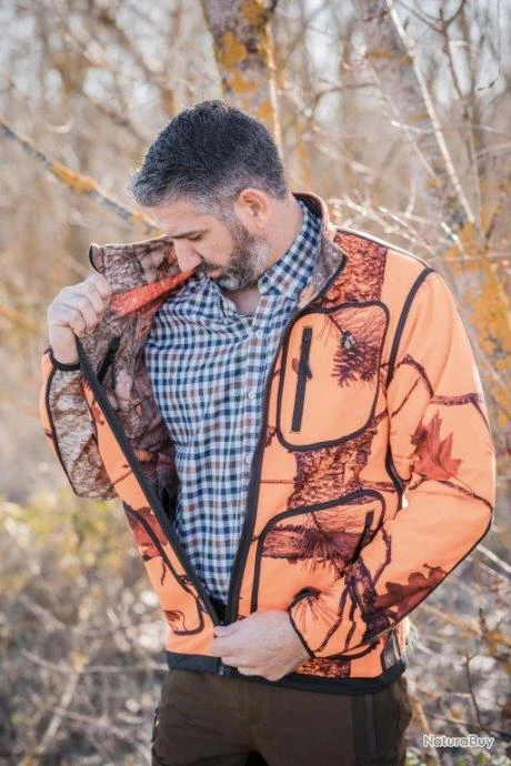 Veste Polaire Réversible Somlys 486 Camo Orange Camo 3DX 8 Veste Polaire Réversible Somlys 486 Camo Orange Camo 3DX – Image 6