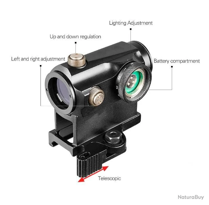 Fire Wolf Viseur Point Rouge Lumineux 1x20 - ENCHERES PAS DE PRIX DE RESERVE !!! 10 Fire Wolf Viseur Point Rouge Lumineux 1x20 - ENCHERES PAS DE PRIX DE RESERVE !!! – Image 8