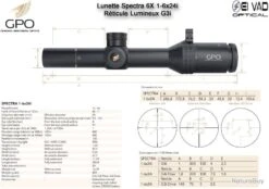 Lunette Chasse GPO SPECTRA 6X 1-6x24i - Réticule Lumineux G3i Drive 9 Lunette Chasse GPO SPECTRA 6X 1-6x24i - Réticule Lumineux G3i Drive -Chasse Offres Boutique 00008 Lunette Chasse GPO SPECTRA 6X 1 6x24i Reticule Lumineux G3i