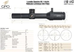 Lunette Chasse GPO SPECTRA 6X 1-6x24i - Réticule Lumineux G4i Par Fibre Optique 9 Lunette Chasse GPO SPECTRA 6X 1-6x24i - Réticule Lumineux G4i Par Fibre Optique -Chasse Offres Boutique 00008 Lunette Chasse GPO SPECTRA 6X 1 6x24i Reticule Lumineux G4i par Fibre Optique