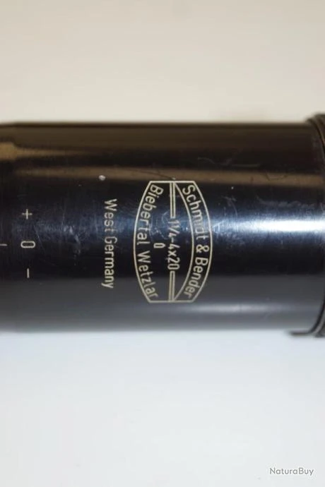 Lunette Schmidt & Bender 1 1/4 -4x20 Réticule N°2 A Rail Sans Prix De Reserve !! 10 Lunette Schmidt & Bender 1 1/4 -4x20 Réticule N°2 A Rail Sans Prix De Reserve !! – Image 8