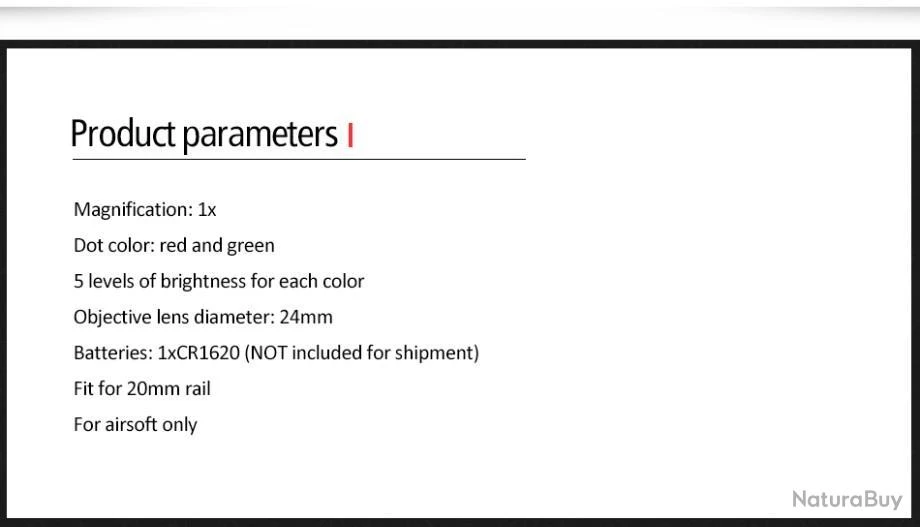 Fire Wolf Viseur Point Rouge Lumineux 1x20 - ENCHERES PAS DE PRIX DE RESERVE !!! 11 Fire Wolf Viseur Point Rouge Lumineux 1x20 - ENCHERES PAS DE PRIX DE RESERVE !!! – Image 9