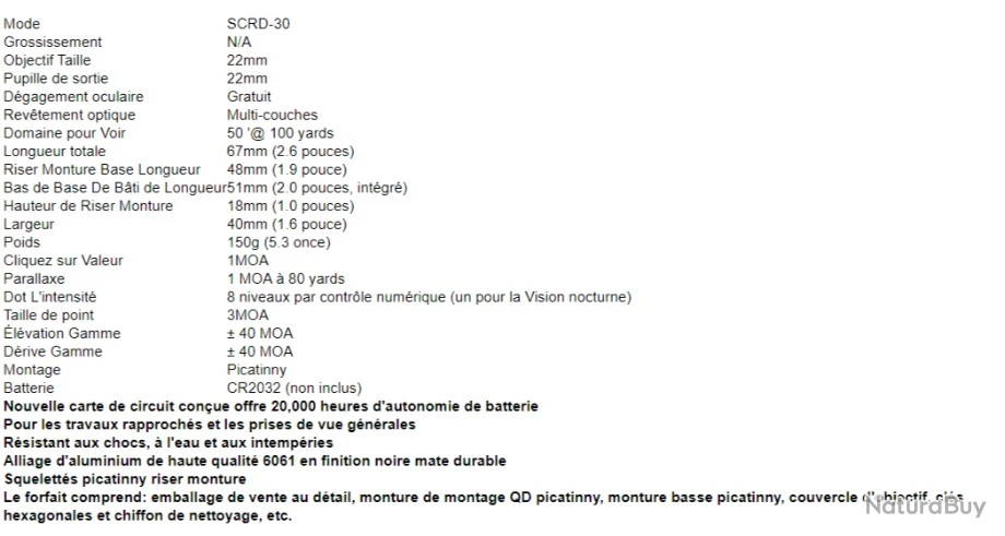 VECTOR OPTICS HARPY 3 MOA LIVRAISON GRATUITE !! 12 VECTOR OPTICS HARPY 3 MOA LIVRAISON GRATUITE !! – Image 10