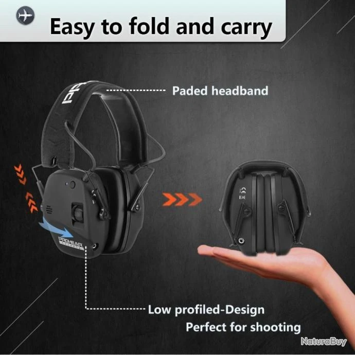 Casque De Tir Anti-bruit électronique BLUETOOTH ZOHAN MACHETE + Sacoche De Transport 14 Casque De Tir Anti-bruit électronique BLUETOOTH ZOHAN MACHETE + Sacoche De Transport – Image 12