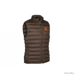 Gilet De Chasse Matelassé Club Interchasse Philibert Sans Broderie - 2X / Marron